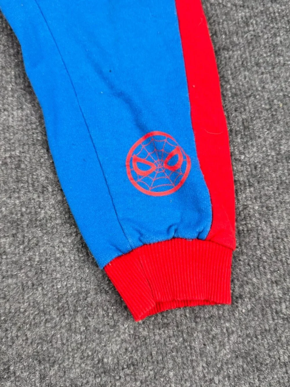 Marvel Spider-Man Boys Blue Red Jogger Sweatpants Size 4T Kids Joggers Stained